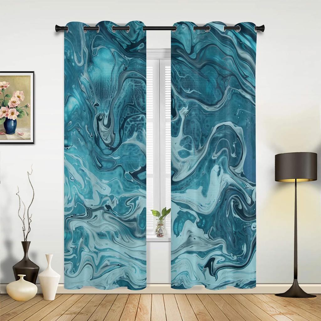 Marmorgardiner för Sovrum Vardagsrum Draperier Kök Barnrum Fönstergardin Modern Heminredning