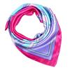 60x60cm Colorful Geometric Stripe Print Satin Silk Scarf Multifunctional Square Neck Scarves for Women