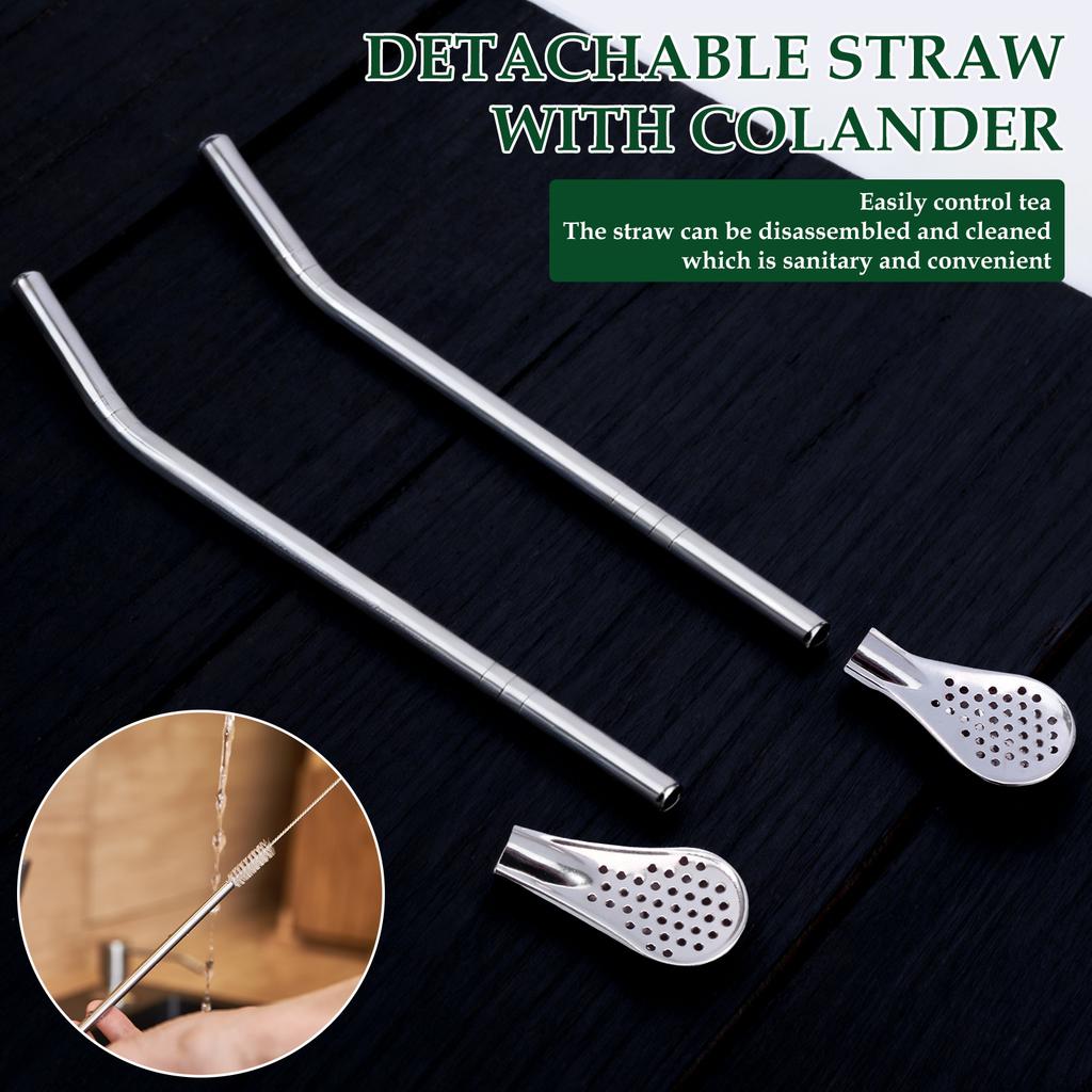 1/2 Pezzi Tazza da Tè Yerba Mate Set di Tazze Yerba Mate in Acciaio Inossidabile 230ml/240ml Tazze da Tè Caffè Tazza da Tè a Doppio Strato per Casa Ufficio