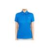 All Over Print Polo Shirt Women Tops Blue GWJT06464-O463