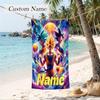 Dragon Ball Benutzerdefinierter Name Aufgedrucktes Strandtuch Personalisiertes Weiches Handtuch für Schwimmen Strand Reisen