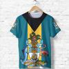 Bahamas Flag National Emblem 3D Printing Cross-border New Men's Short-sleeved T-shirt Factory Direct Sales Foreign Trade Supply Wholesale