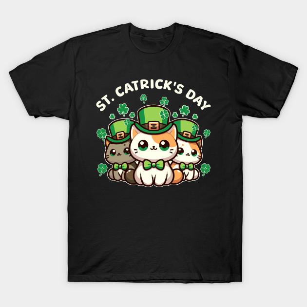 Men Black Print T-shirt St. Catricks Day No-Cut Transfer Paper Print Cotton Tshirt 2XL