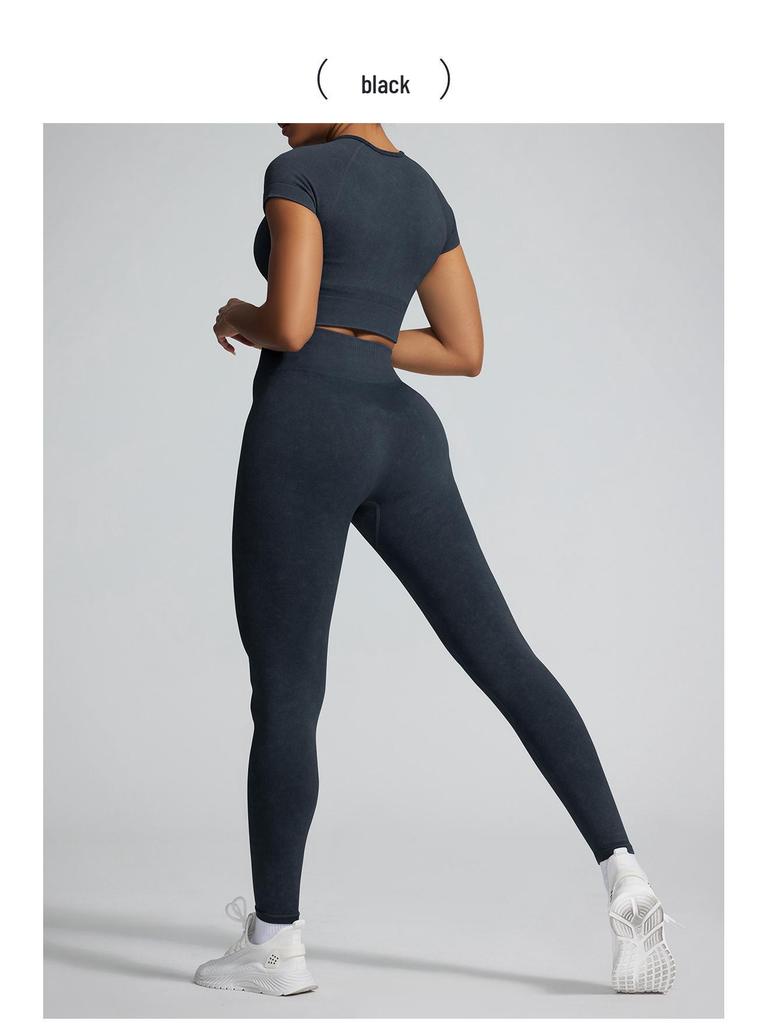 European High-Waist Peach Butt Lift Yoga Pants - Quick Dry, Slimming & Tight Fit for Running & Fitness
