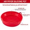1pc Air Fryer Silicone Baking Tray Foldable Reusable Basket Mat Non-Stick Pot Round Microwave Pads Baking Mat Oven Tool