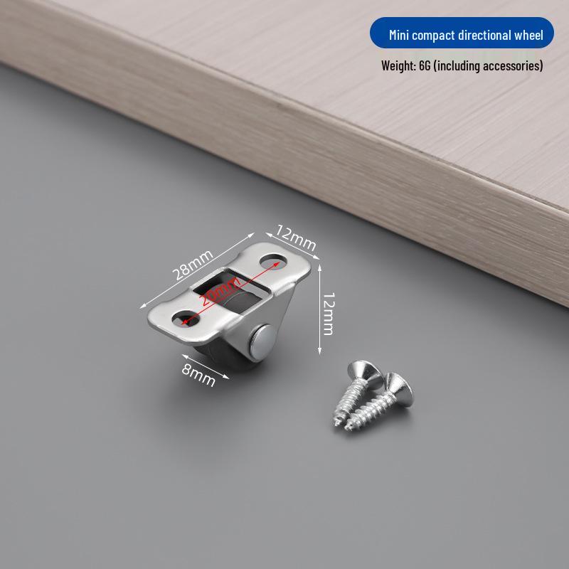 0.5" Silent Drawer Pulley Wheels for Tatami Bed Box and Furniture Rollers