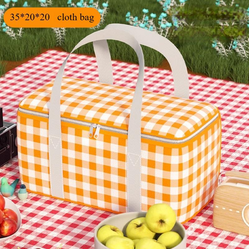 

Camping Insulated Cooler Outdoor Picnic BBQ Basket Handles Waterproof Large Capacity Hamper Portable Foldable Travel Storage Bag