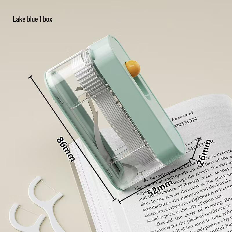 

Dopamine Portable Floss & Toothpick Box: Automatic Pop-Up, Ultra-Fine Mini Floss Sticks