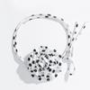 Romantic Polka-dot Rose Choker Adjustable Bow Necklace Trend Big Rose Clavicle Chain  Women