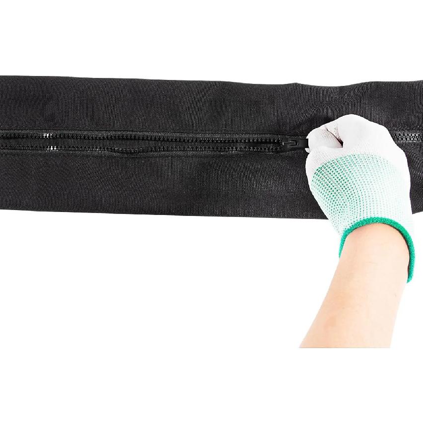 Black Zippered Rigging Sleeve, ZRS-1-DP Casing, Trolling Motor Cable Organizer Sleeve Protection - (48'' Long)