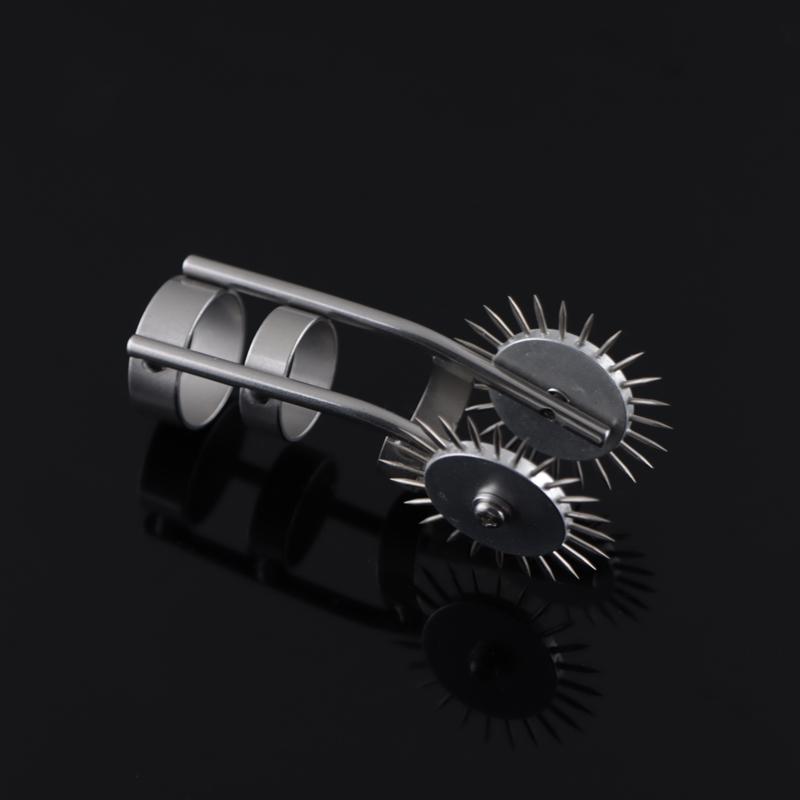 New Stainless Steel Pinwheel Needles Wheel Roller Submissive Fetish Sex Slave Adult Sex Toys Nipple Clitoris BDSM skin
