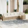VidaXL Garden Lounge Set with Cushions 6 Pcs, Patio Sofas, Patio Furniture Set, Outdoor Furniture, Beige 3254925