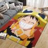 One Piece Luffy Pirate King Square Area Rug, Non-Slip Floor Mat for Bedroom, Perfect Gift for One Piece Fans.chl
