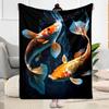 Koi Fish Lake Blanket Warmthful Decor Perfect for Chair Sofa Seaside for All Seasons Digital Print Best Holiday Gift for Friends Family