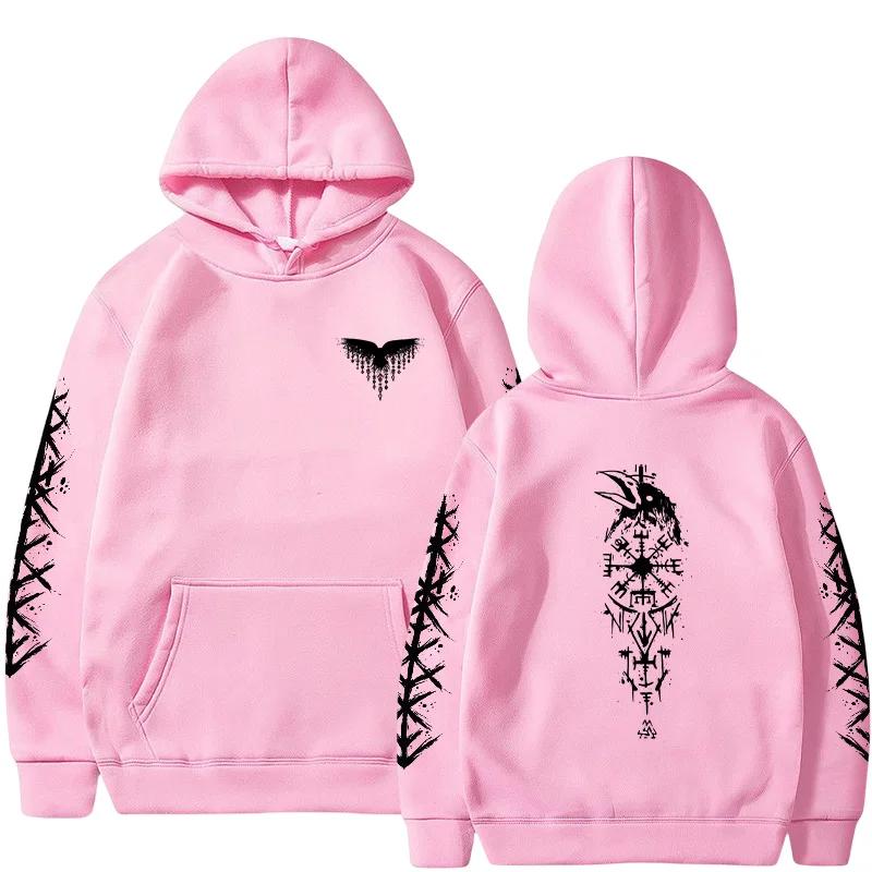 2025 Trend Ancient Raven Hoodie Men Sweatshirt Autumn Winter Daily Casual Jogger Outwear Sporty Fashion Top Men's Clothing