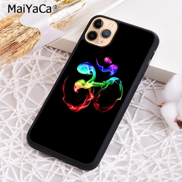 Aum om Namaste symbol floral zen yoga Phone Case For iPhone 17 Air 16 16e 15 plus 11 12 13 14 pro max  coque