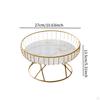 Iron Wire Fruit Serving Bowl Creative Vegetable Stand Holder Round Tray for Outdoor