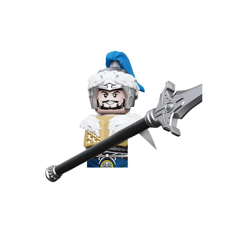 1pcs Courage of The Three Kingdoms Soldiers Hero Soldier Weapon Brick Mini Action Figure Building Blocks DIY Toy for Kids Gifts