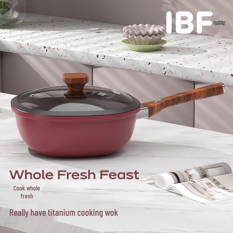 IBF Titanium Non-stick Stir-fry Wok