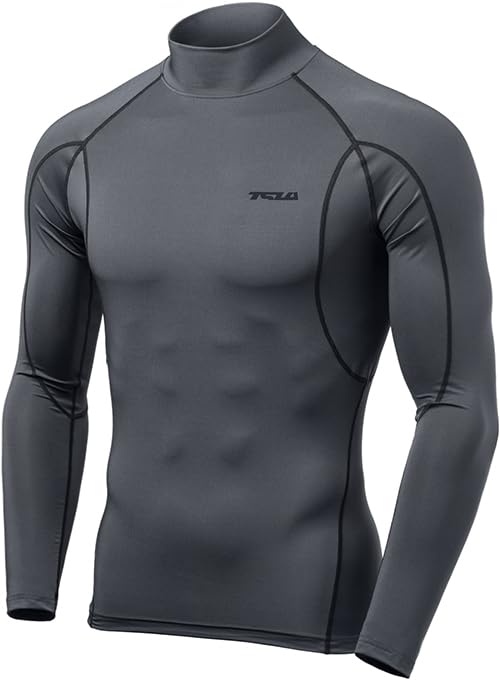

Tesla High Neck Compression Wear UV Long Sleeve Sports Compression Sports Base TM JPB Men s [Stretchable, Protection, Sweat-Wicking, Quick-Drying]