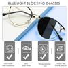 Blått lysblokkerende briller Fotokromatiske solbriller Dataspillbriller Klassisk halvinnfatning