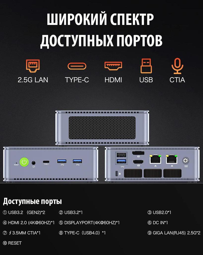 MINIPC GMK K6  16G+1T SSD  AMD Ryzen 7 Processors with Radeon Graphics AMD Radeon 780M WINDOWS 11 pro