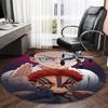 1pc Akaza  Carpet, Round Rug, Comfortable, Suitable for Entryways, Living Rooms, Office, And Bedrooms, Christmas Decoration