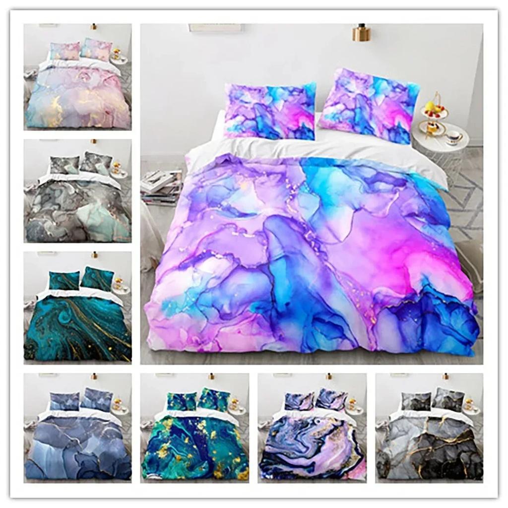 Υφασμάτινο Κάλυμμα Παπλώματος 3D Μεγάλο Σετ Κλινοσκεπασμάτων Σεντόνι Εκτυπωμένο Σετ Κρεβατοκάμαρας Μαξιλαροθήκη Κρεβάτι Full Queen King Size Κουβέρτα Υπνοδωμάτιο