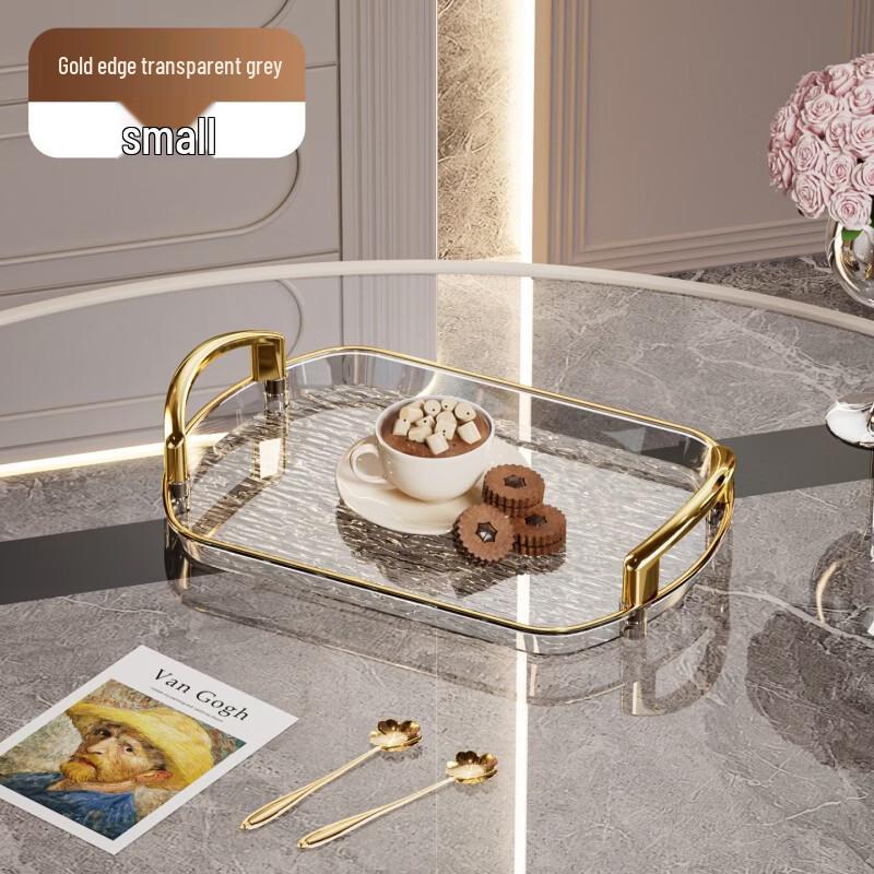 Baichengdao PET Plastic Light Luxury Tray with Handle
