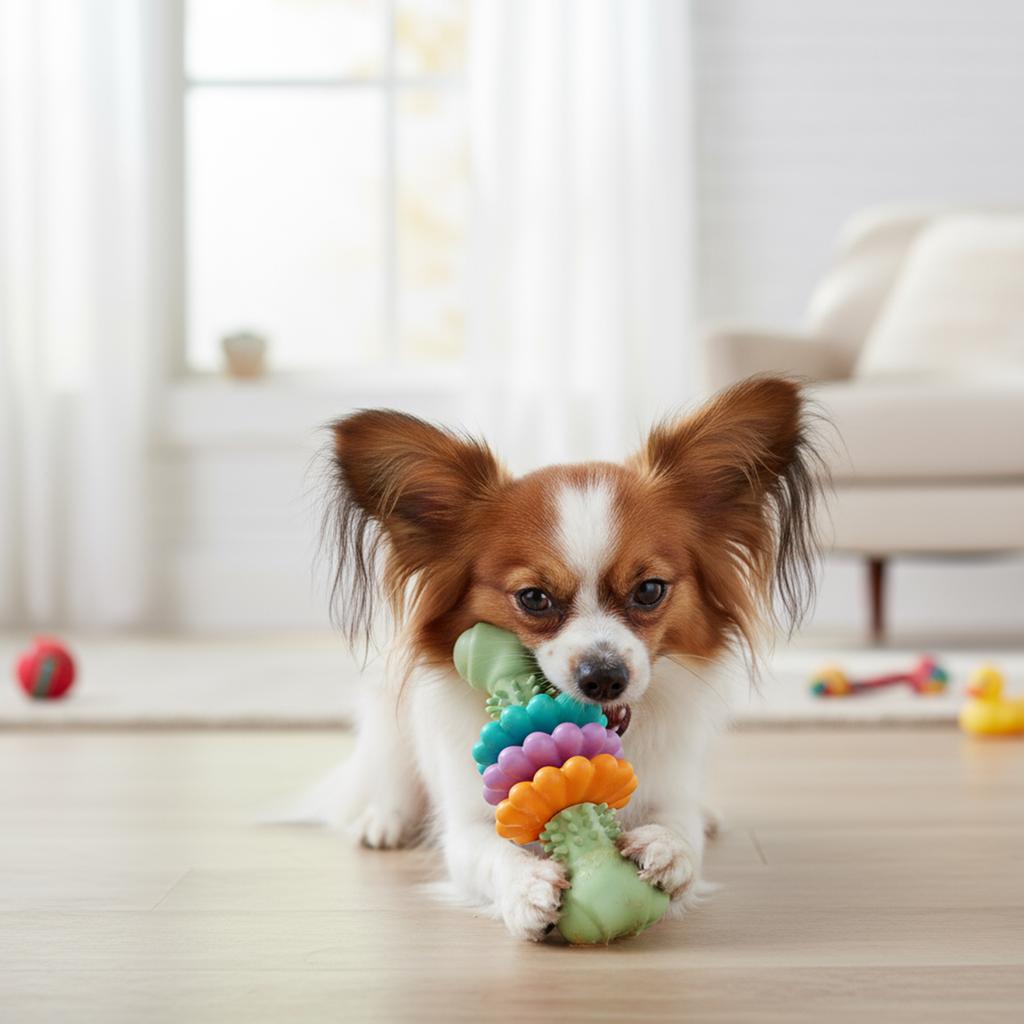 Puppy Teething Toy Interactive Bone Dog Toy Puppy Enrichment Toy for Small Dogs