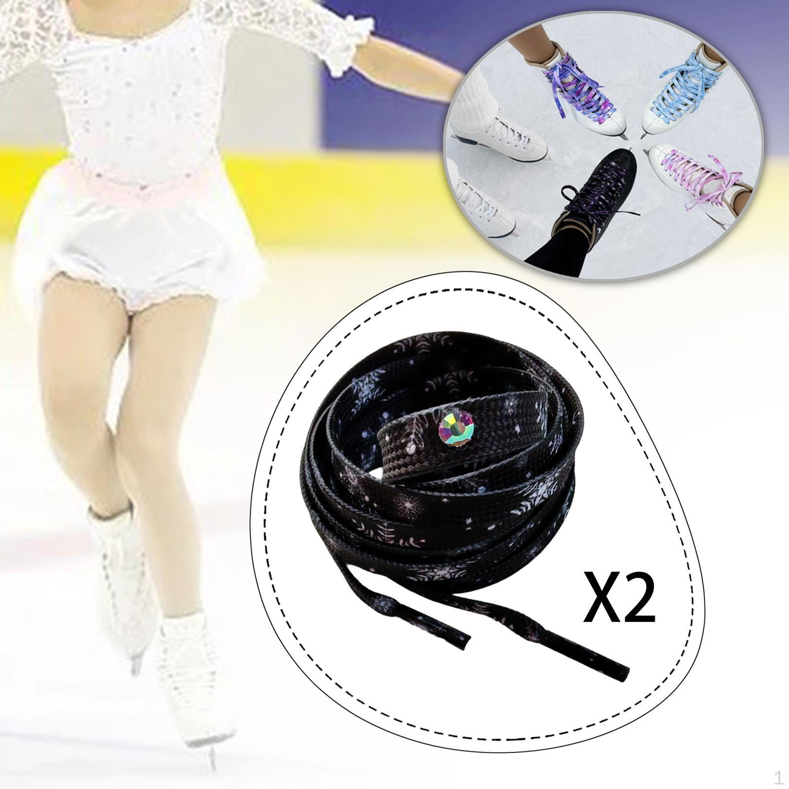 

Elegant Shoelaces for Figure Skates, Hockey Roller Skates And Ice Skating Shoes, Made of 220CM чёрный