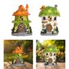 Garden Mushroom Statue Resin Sculpture Solar Sculpture for Home Lawn Patio