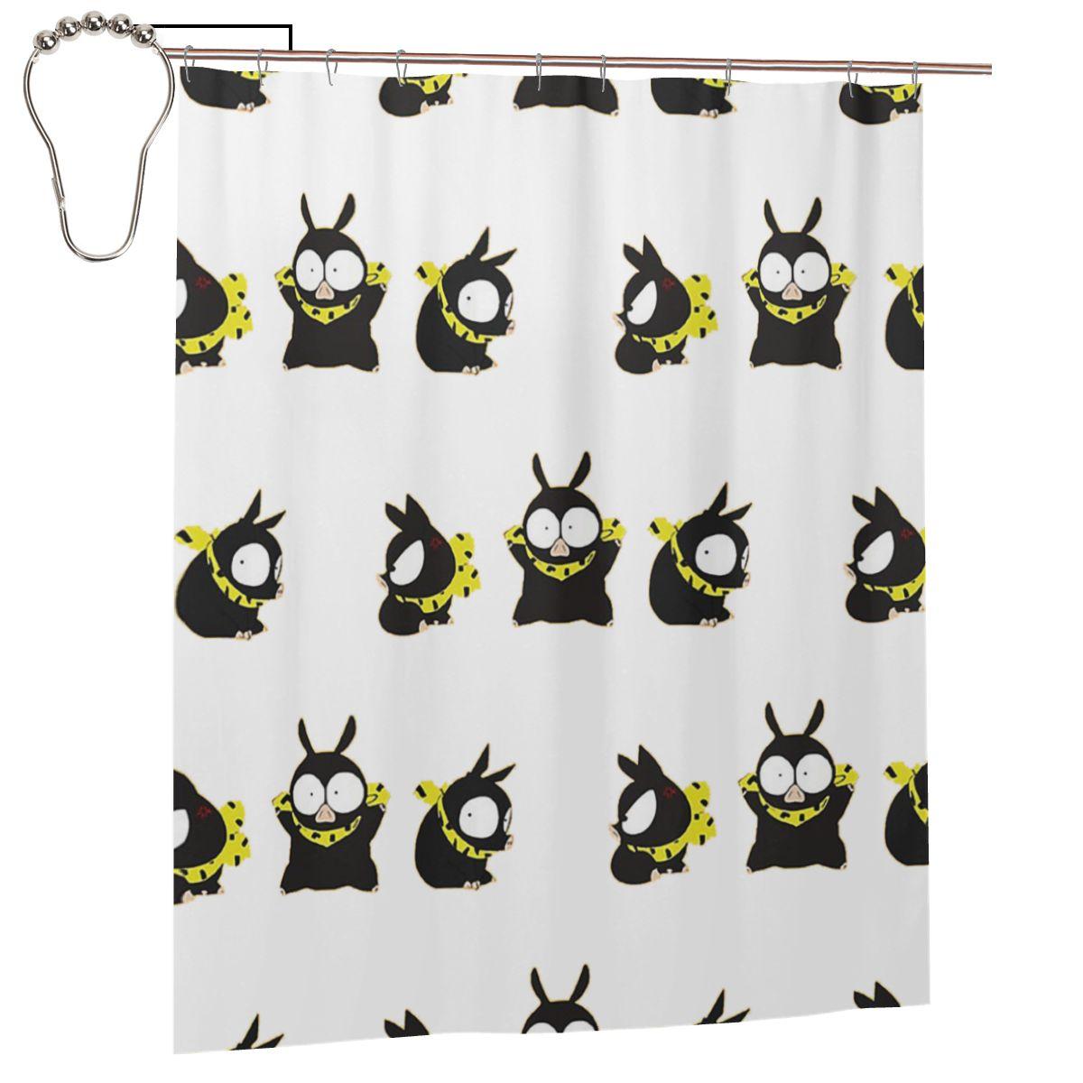 

P Chan Ranma Shower Curtain Bathroom Polyester Waterproof Bath Curtains With Hooks W60H190(CM)-1 Pcs