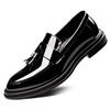 New Black Loafers for Men Patent Leather Tassels Wedding Business Men's Formal Shoes Size 38-44 Fashion Men Shoes