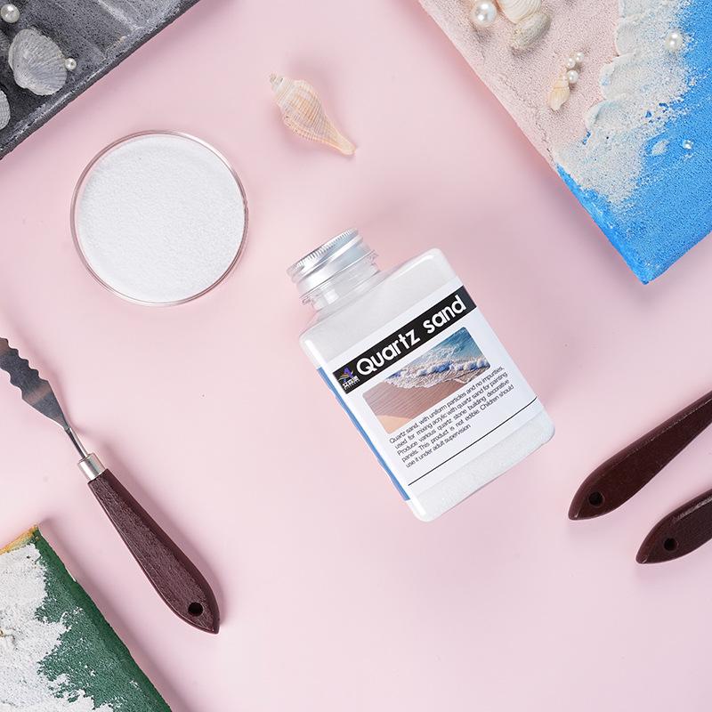 Weißer Quarzsand Acrylpigment: Feine Mineralgranulate für handgemachte Farben