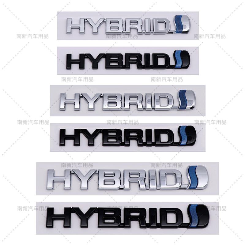 Logo Ibrido ABS 3D Emblema Parafango Laterale Bagagliaio Posteriore Badge Adesivo per Auto Decalcomanie per Prius Camry Crown Auris Rav4 Yaris L Highlander