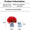 Cute Rose Flower Vase and Rabbit Car Interior Decoration Ornaments Auto Center Console Decoration Gadgets For Car Accessories