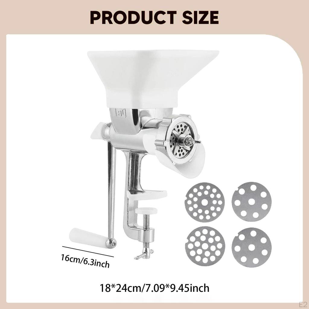Manual Pet Food Kibble Machine Clip on Multifunctional Mill 4mm/5mm/6mm/7mm Plates for Dogs