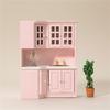 1/12 Dollhouses Kitchen Cabinet Miniature Furniture with Sink Craft Project Model Kitchen Room Scene Decorative Accessory