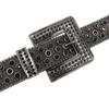 Rhinestone Belt for Women Ins Style Wide Belt Decoration European and American Fashion Personality Sequin Jeans Belt Versatile Design Sense
