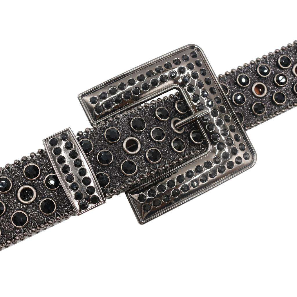 Rhinestone Belt for Women Ins Style Wide Belt Decoration European and American Fashion Personality Sequin Jeans Belt Versatile Design Sense