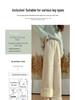 Rainbow Fleece Wide-Leg Soft Knit Pants - Women's Floor-Length Casual Narrow Leg Design
