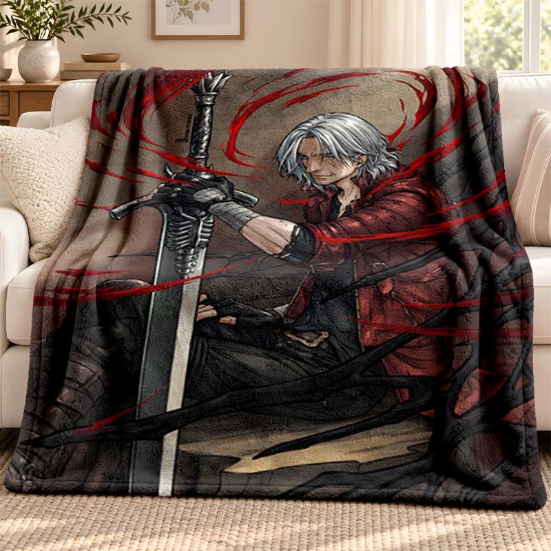 Devil May Cry blanket Flannel Blanket Soft Cozy Plush Throw for Sofa Bed Lightweight Home Decoration Outdoor camping