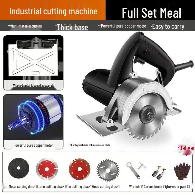 Versatile Portable Electric Saw for Marble, Stone, Tile, and Woodcutting