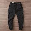 Calças Cargo Pretas Masculinas Casuais de Perna Reta Tendência Slim Fit Estilo Leve para Primavera Outono Silhueta Suave