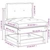 VidaXL Center Sofa with Cushions White Solid Pine Wood, Garden Sofa, Garden Seat, Outdoor Seat, Sofa 825430