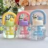 Leakproof Portable Drink Bottle Plastic Transparent Bottle Creative Kids Water Sippy Cup  School