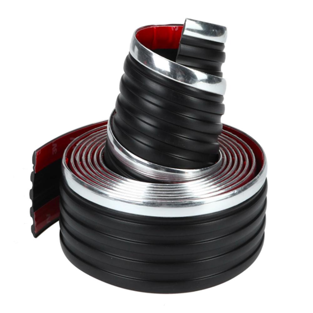 

Black Chrome Universal Body Side Molding Belt Exterior Protector Roll 6.4X 800Cm