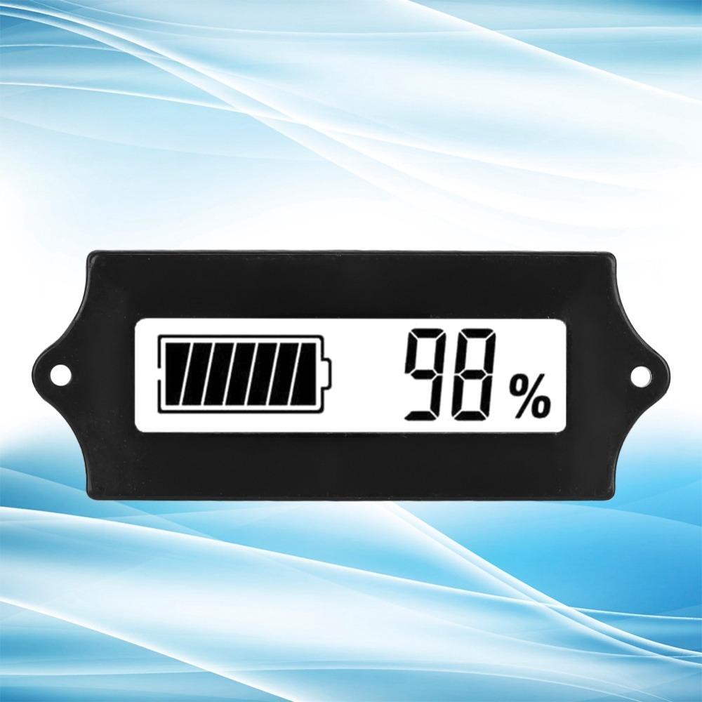 12-84V Voltage Meter Voltmeter with Light Alarm LCD Battery Voltage Meter Battery Power Monitoring