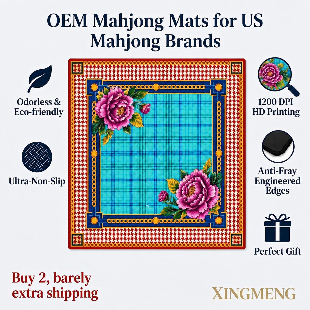 Bama New Arrival EAT ME Mahjong Mat Factory Direct HD Print Rubber Tabletop Mat Anti Skid Fast Delivery for Board Games Gift
